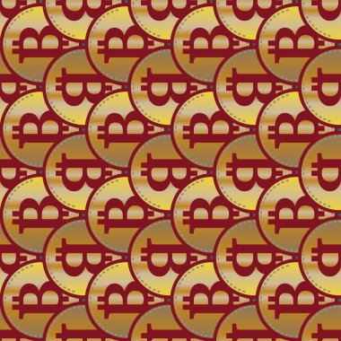 Renkli bitcoins işaretleri ile mali seamless modeli