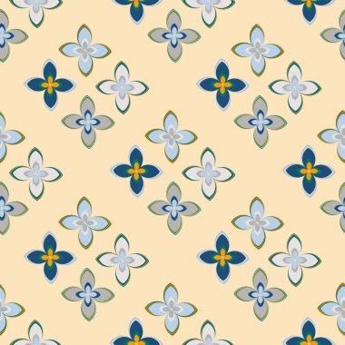  soyut çiçek geometrik Dikişsiz desen arka planı için