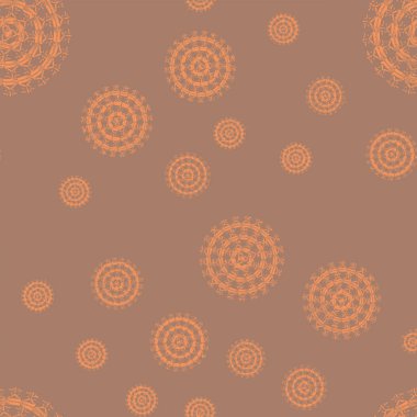 Sorunsuz soyut mandala desen. Basit şekiller oluşan süsleme. 