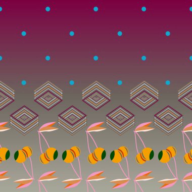 Şirin kiraz seamless modeli. Vektör çizim.