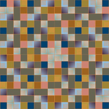 renkli piksel, küpler ve kareler arka plan vektör çizim