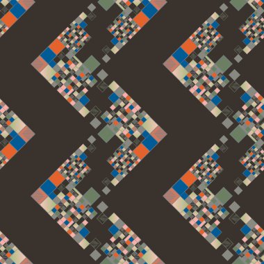 renkli piksel, küpler ve kareler arka plan vektör çizim