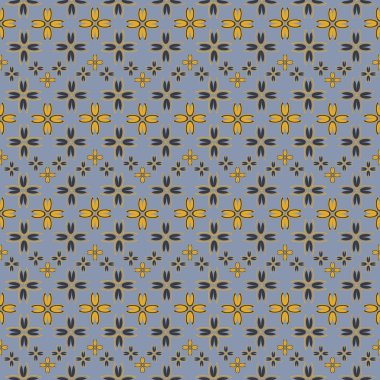 Çiçekler, vektör çizim ile çok renkli geometrik seamless modeli 