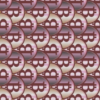 Renkli bitcoins işaretleri ile mali seamless modeli