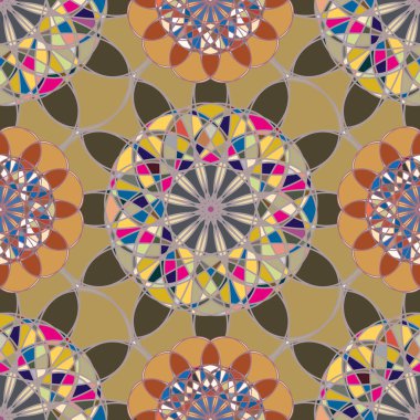  soyut çiçek geometrik Dikişsiz desen arka planı için