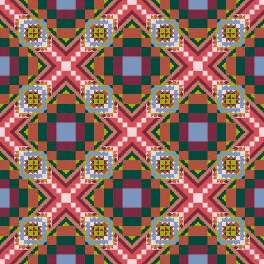 Geometrik etnik desen sorunsuz tasarım arka plan veya duvar kağıdı için