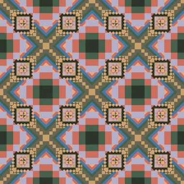 Geometrik etnik desen sorunsuz tasarım arka plan veya duvar kağıdı için