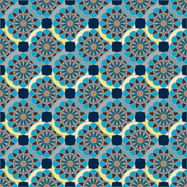  arka plan için çiçekli soyut geometrik seamless modeli