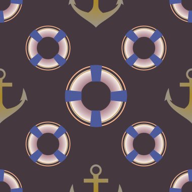 deniz karikatür düz yinelenen desen. illüstrasyon