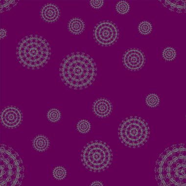 Sorunsuz soyut mandala desen. Basit şekiller oluşan süsleme. 