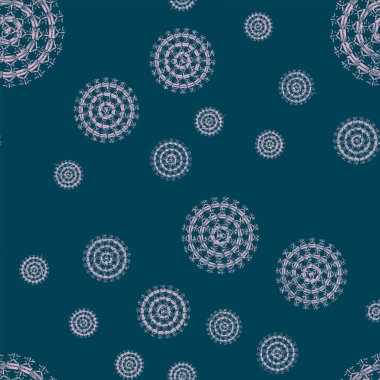 Sorunsuz soyut mandala desen. Basit şekiller oluşan süsleme. 