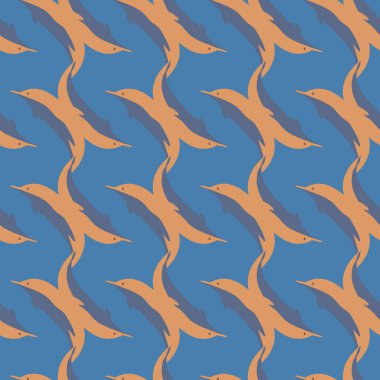 Dekoratif renkli seamless modeli sevimli yunuslar ile