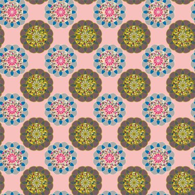  soyut çiçek geometrik Dikişsiz desen arka planı için