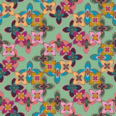  soyut çiçek geometrik Dikişsiz desen arka planı için