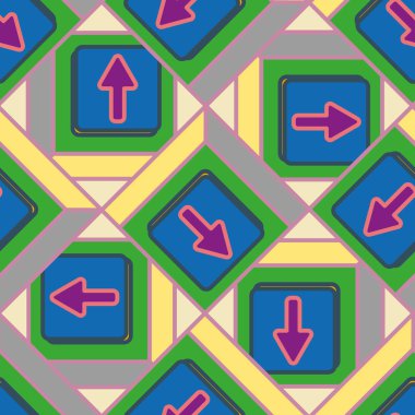 Kot düğmeleri Dikişsiz desen vektör çizim ile 