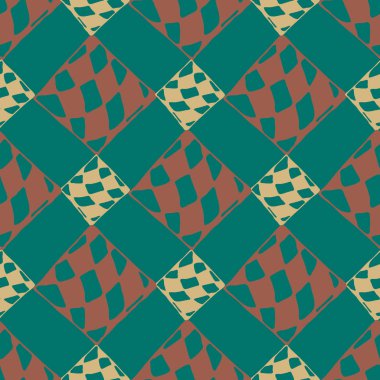 Soyut renkli geometrik Dikişsiz kareli desen arka planı için.