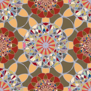  soyut çiçek geometrik Dikişsiz desen arka planı için