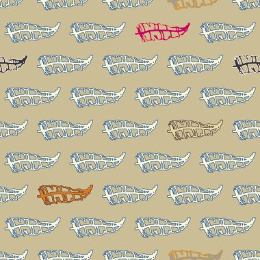 Memphis tarzı zemin ağaç yaprakları 