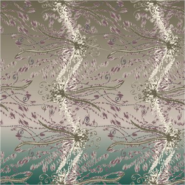 soyut çiçek deseni, vektör illüstrasyonu