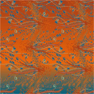 soyut çiçek deseni, vektör illüstrasyonu