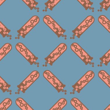 Kimya test tüpleri parlak arka plan üzerinde. Seamless modeli.