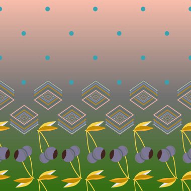 Şirin kiraz seamless modeli. Vektör çizim.