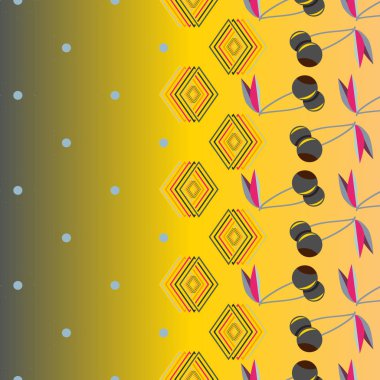 Şirin kiraz seamless modeli. Vektör çizim.