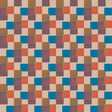 renkli piksel, küpler ve kareler arka plan vektör çizim