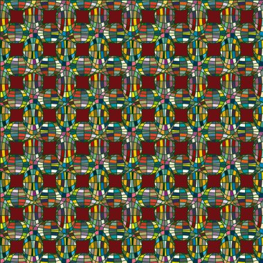 Soyut kaleydoskop desen renkli mozaik küre ile