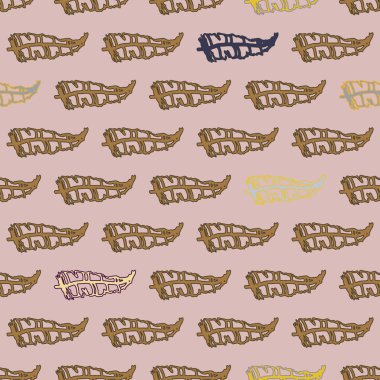 Memphis tarzı zemin ağaç yaprakları 