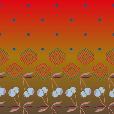 Şirin kiraz seamless modeli. Vektör çizim.