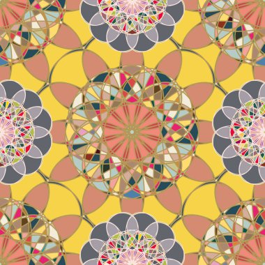  soyut çiçek geometrik Dikişsiz desen arka planı için