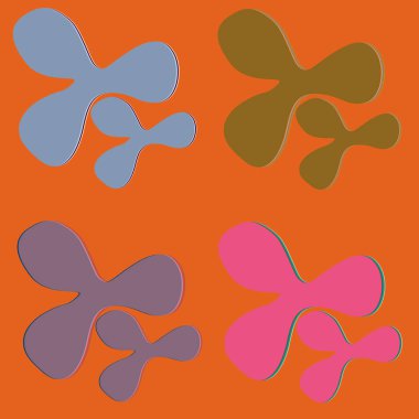 Su sıçramalarına ve parlak renkli boya arka plan üzerinde izole BLOB'lar vektör.