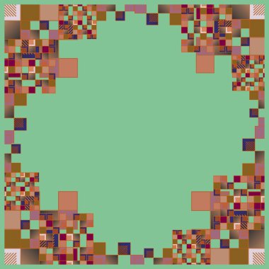 küpleri ve kareler arka plan tasarlamak vektör çizim