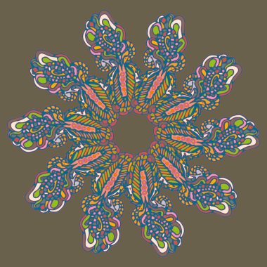 Stil zentangle yeni simetrik mandala doodle ile sanat esin kaynağı oldu. Duvar kağıdı, desen dolgularını, web sayfaları, yüzey dokuları için dekoratif nesne-ebilmek var olmak kullanılmış.