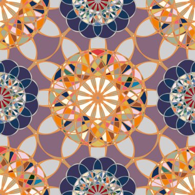  soyut çiçek geometrik Dikişsiz desen arka planı için