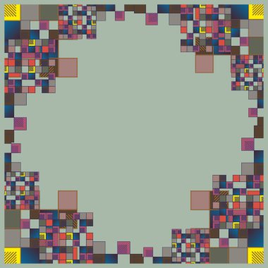 küpleri ve kareler arka plan tasarlamak vektör çizim