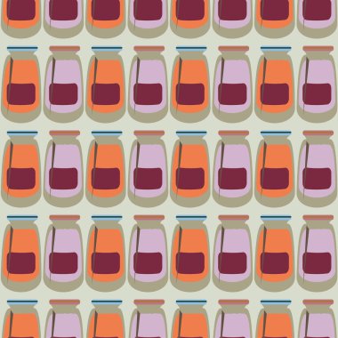 Kavanoz ile rustik ev konserve yeni dikişsiz desen arka planı için.