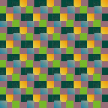 küpleri ve kareler arka plan tasarlamak vektör çizim