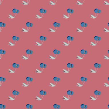 Şirin kiraz seamless modeli. Vektör çizim.