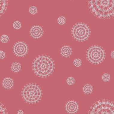 Sorunsuz soyut mandala desen. Basit şekiller oluşan süsleme. 