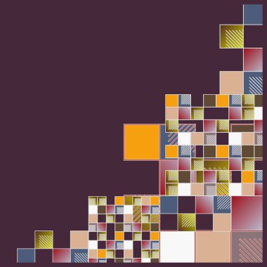 küpleri ve kareler arka plan tasarlamak vektör çizim