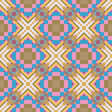 Geometrik etnik desen sorunsuz tasarım arka plan veya duvar kağıdı için