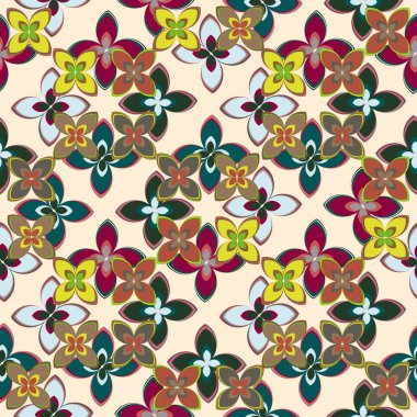  soyut çiçek geometrik Dikişsiz desen arka planı için