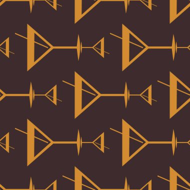 Tropik kokteyller desen, renkli kesintisiz vektör çizim