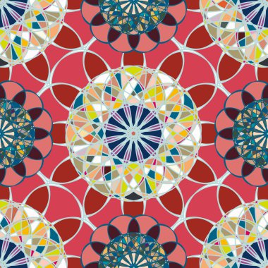  soyut çiçek geometrik Dikişsiz desen arka planı için