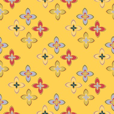  soyut çiçek geometrik Dikişsiz desen arka planı için