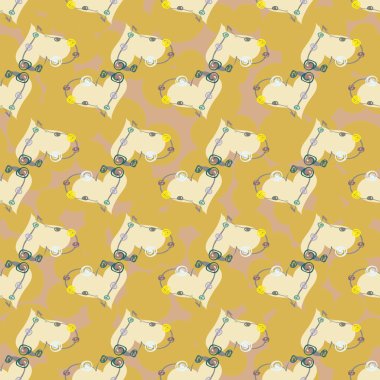 Soyut kalp doodle arka plan için seamless modeli