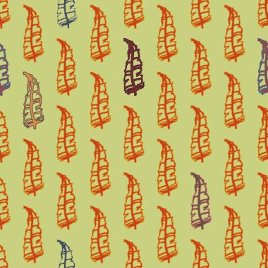 Memphis tarzı zemin ağaç yaprakları 