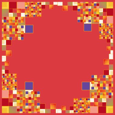 küpleri ve kareler arka plan tasarlamak vektör çizim